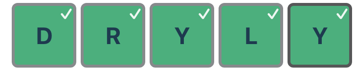D (green), R (green), Y (green), L (green), Y (green)